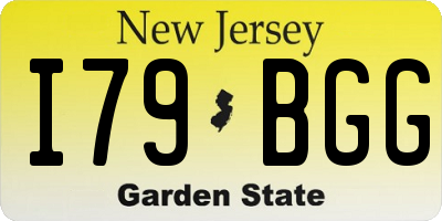 NJ license plate I79BGG