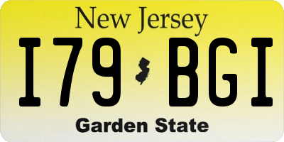 NJ license plate I79BGI