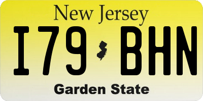 NJ license plate I79BHN