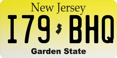 NJ license plate I79BHQ