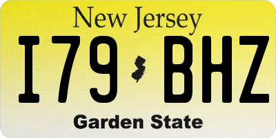NJ license plate I79BHZ