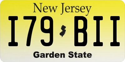 NJ license plate I79BII