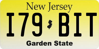 NJ license plate I79BIT