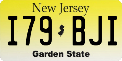 NJ license plate I79BJI