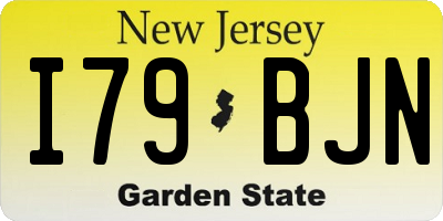 NJ license plate I79BJN