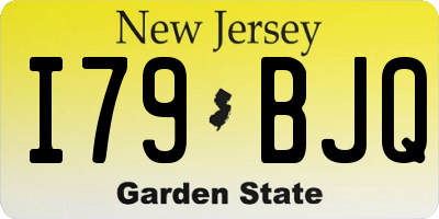 NJ license plate I79BJQ
