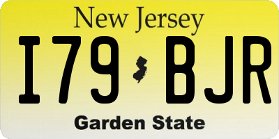 NJ license plate I79BJR
