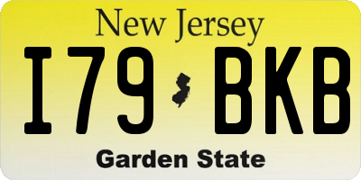 NJ license plate I79BKB