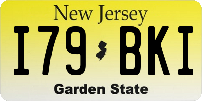 NJ license plate I79BKI
