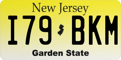 NJ license plate I79BKM