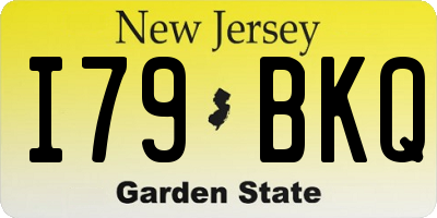NJ license plate I79BKQ