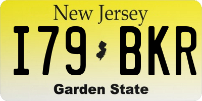 NJ license plate I79BKR