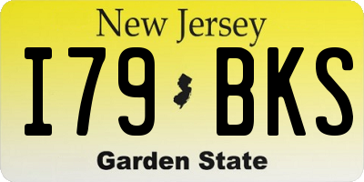 NJ license plate I79BKS