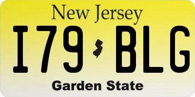 NJ license plate I79BLG