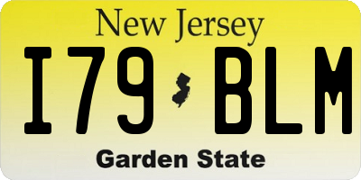 NJ license plate I79BLM