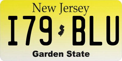 NJ license plate I79BLU