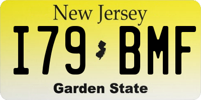 NJ license plate I79BMF