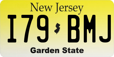 NJ license plate I79BMJ