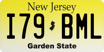 NJ license plate I79BML