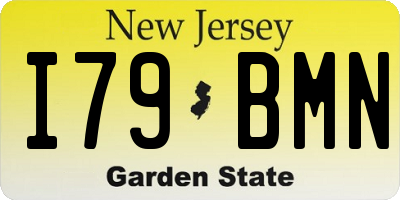 NJ license plate I79BMN