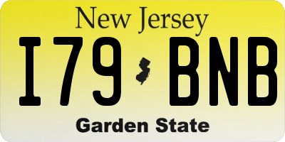 NJ license plate I79BNB