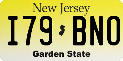 NJ license plate I79BNO