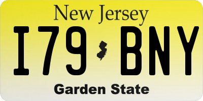 NJ license plate I79BNY