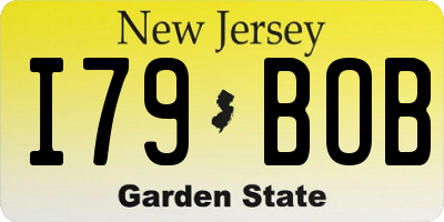 NJ license plate I79BOB