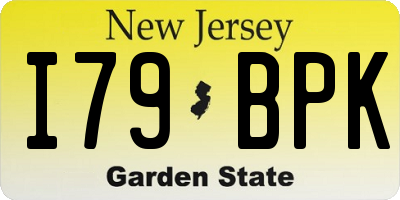 NJ license plate I79BPK