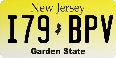 NJ license plate I79BPV