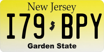 NJ license plate I79BPY