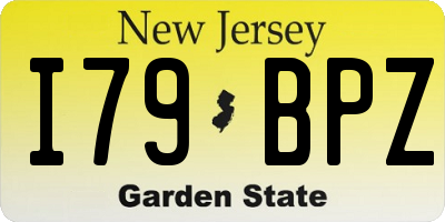 NJ license plate I79BPZ