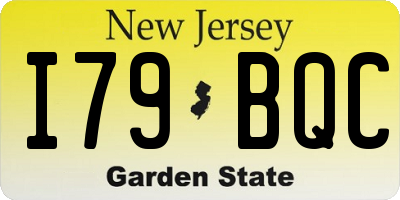 NJ license plate I79BQC