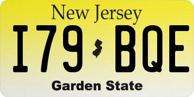 NJ license plate I79BQE
