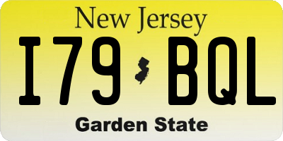 NJ license plate I79BQL