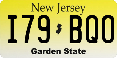 NJ license plate I79BQO