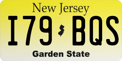 NJ license plate I79BQS