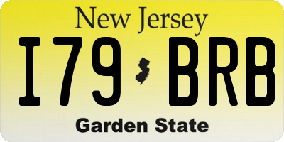 NJ license plate I79BRB