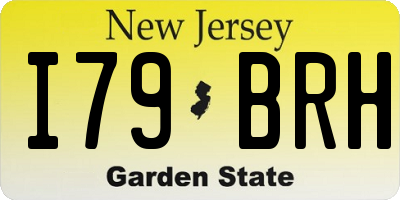 NJ license plate I79BRH