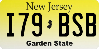 NJ license plate I79BSB