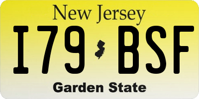 NJ license plate I79BSF