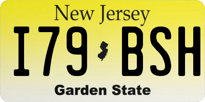 NJ license plate I79BSH