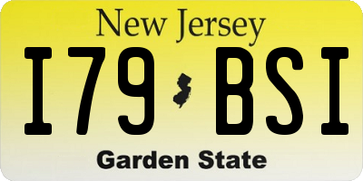 NJ license plate I79BSI