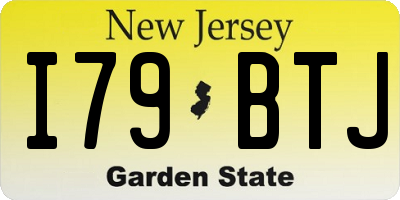 NJ license plate I79BTJ