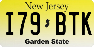 NJ license plate I79BTK