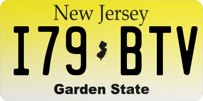 NJ license plate I79BTV