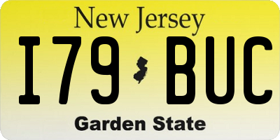 NJ license plate I79BUC