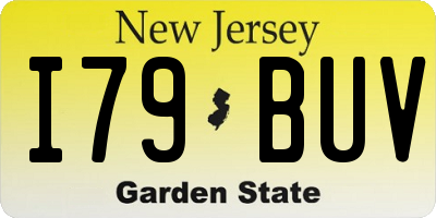 NJ license plate I79BUV