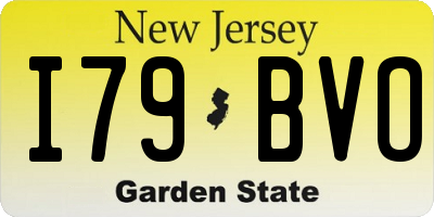 NJ license plate I79BVO