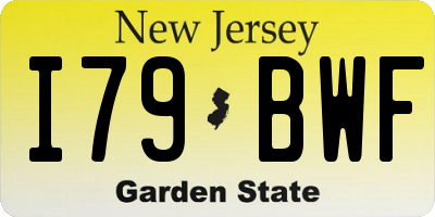 NJ license plate I79BWF